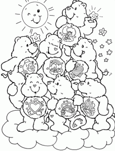 Páginas de coloração Free Care Bears