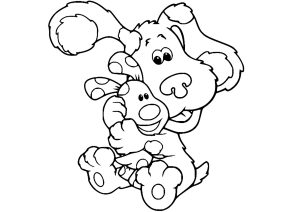 Página de Blue's Clues para colorir e imprimir para crianças : Cães grandes e pequenos