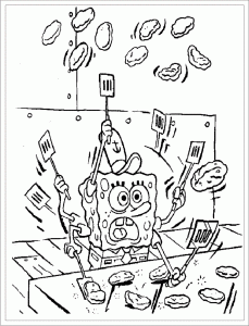 Desenho livre do SpongeBob para imprimir e colorir