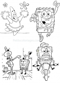 Desenho livre do SpongeBob para imprimir e colorir