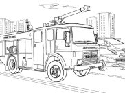 Páginas de Bombeiros para colorir e imprimir para crianças