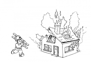 Desenhos para colorir de bombeiros para imprimir