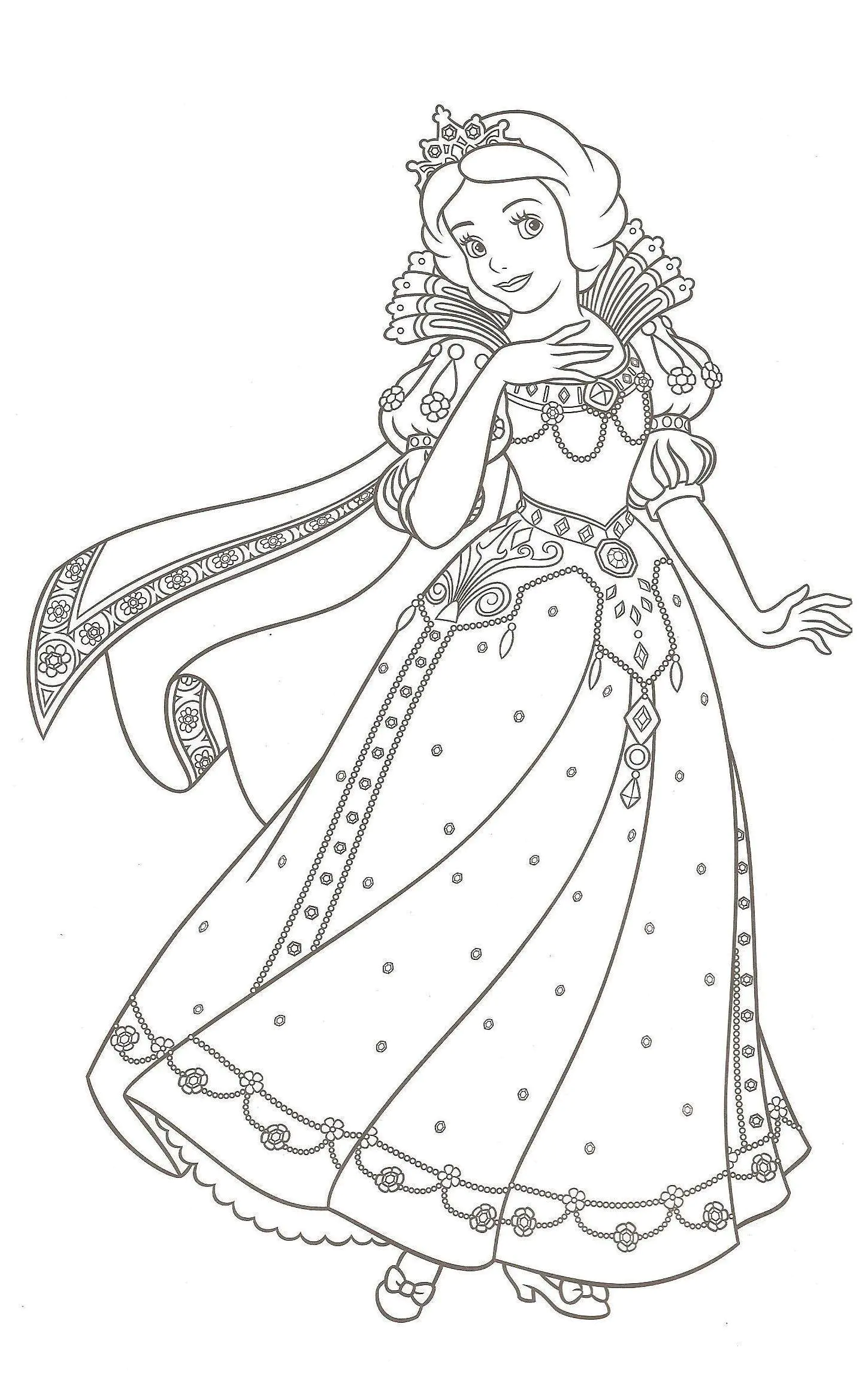 Desenhos para colorir para crianças de branca-de-neve (Branca de Neve)