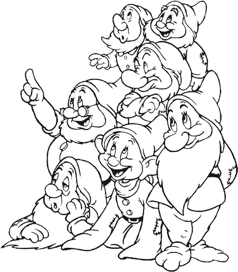 Desenhos para colorir de branca-de-neve para imprimir (Branca de Neve)
