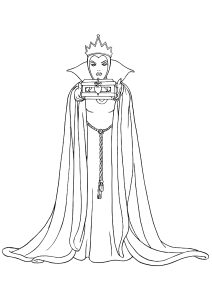 A Rainha Má de Branca de Neve com o cofre que deveria conter o coração de Branca de Neve