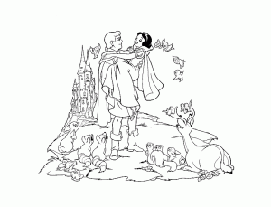 Dibujos para colorear gratis de branca de neve para descargar