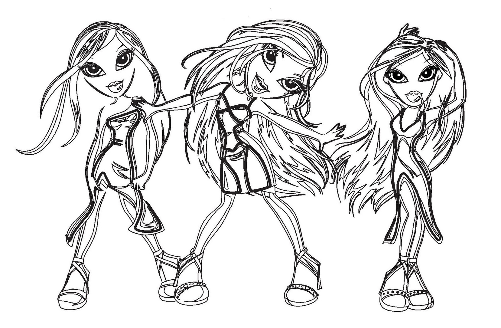 Desenhos de Bratz para colorir para crianças - Bratz - Just Color Crianças  : Páginas para colorir para crianças