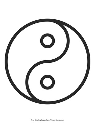 Coloração simples dos símbolos yin e yang