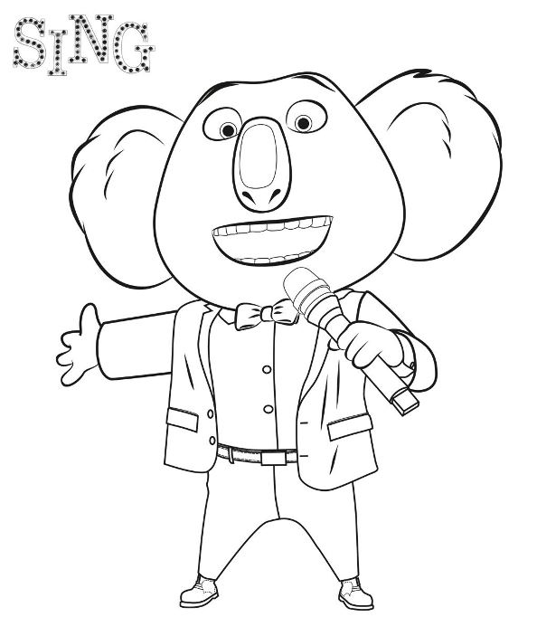 Cantar! coloração fácil para crianças
