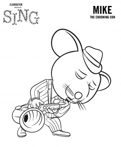 Imagem de Cantar! para imprimir e colorir