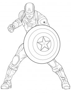 Captain America colorir páginas para imprimir