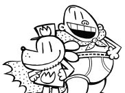 Páginas de Capitão Cueca para colorir e imprimir para crianças