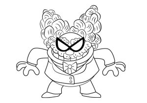 Página de Capitão Cueca para colorir e imprimir para crianças : Professor P. Croteaufaise