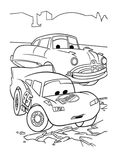 Páginas para colorir Carros para crianças (Cars)