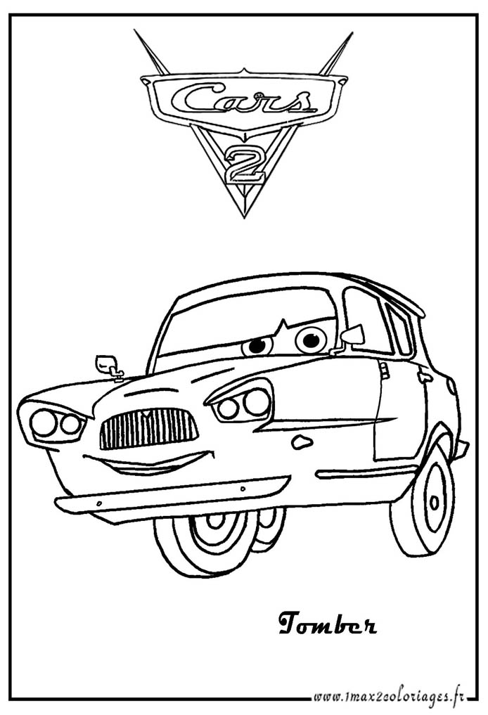 Carros 2 para Colorir - Disney Cars 2 para pintar - Brinquedos de Papel