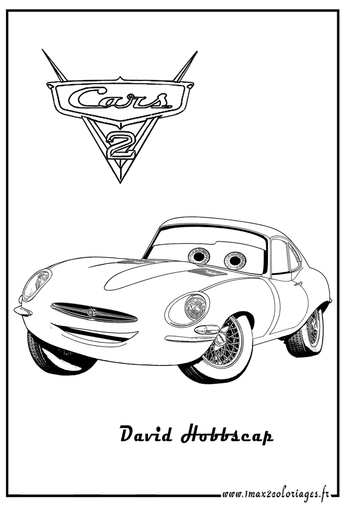 Coloriage de Cars 2 : David Hobbscap