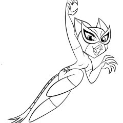 Páginas de Catwoman para colorir e imprimir para crianças