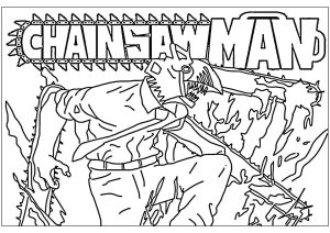 Chainsaw Man : Desenhos para colorir gratuitos para crianças de chainsaw-man