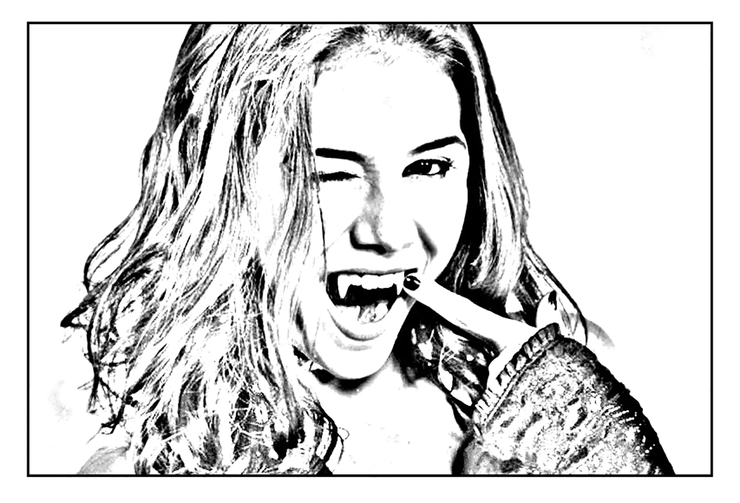 Dibujos para colorear de chica-vampiro para descargar (Página de Chica Vampiro para colorir e imprimir para crianças)