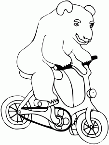 Urso numa bicicleta