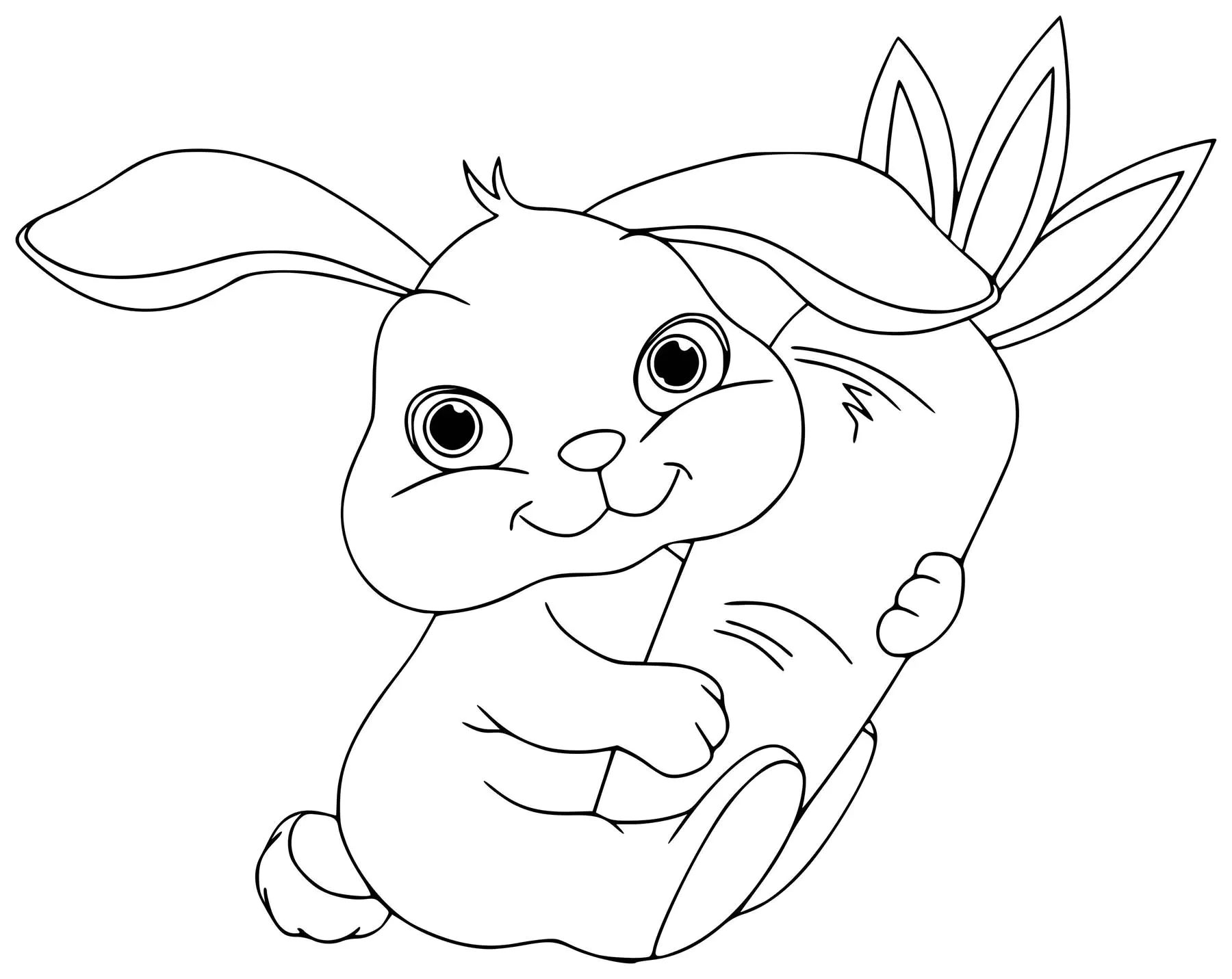 Bébé Coelho (Página para colorir e imprimir para crianças)