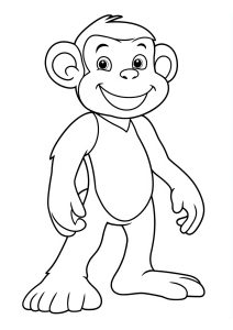Página de Jorge, o Curioso para colorir e imprimir para crianças : George, o macaquinho