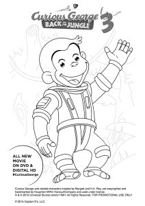 Página de Jorge, o Curioso para colorir e imprimir para crianças : George Curioso - 3