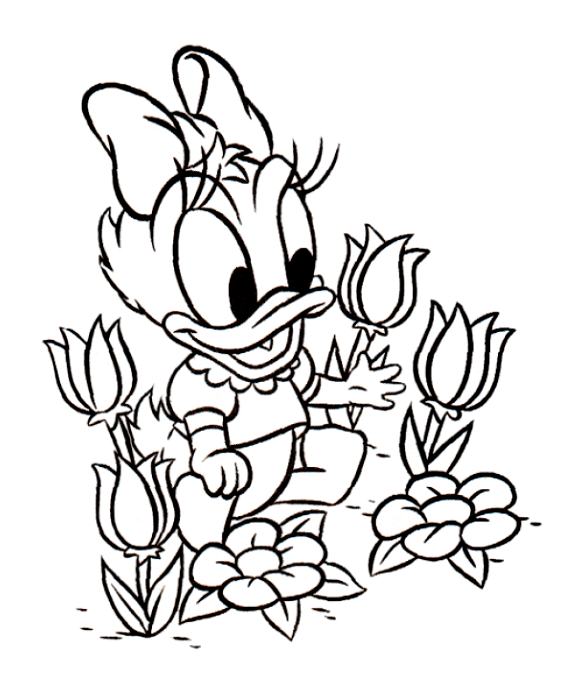 Páginas para colorir a Margarida para crianças (Daisy)