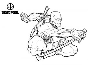 Coloriage gratuitamente Deadpool