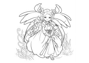 Página de Nezuko Kamado para colorir e imprimir para crianças : Colorir inspirado na Manga