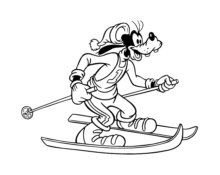 Ah, esquiar, ele gosta, Dingo!