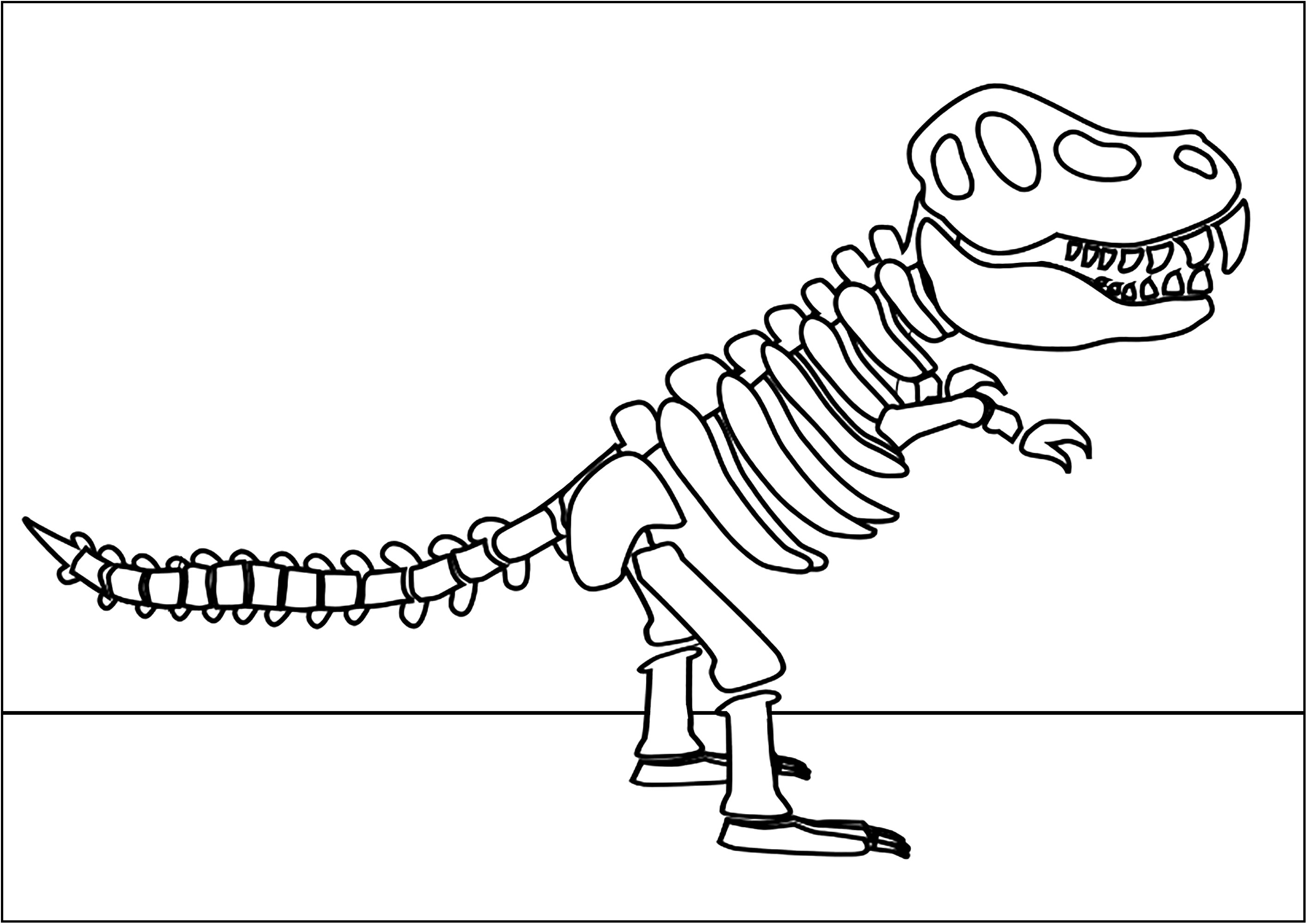 Simple Dibujos para colorear para niños gratis de Dinossauros