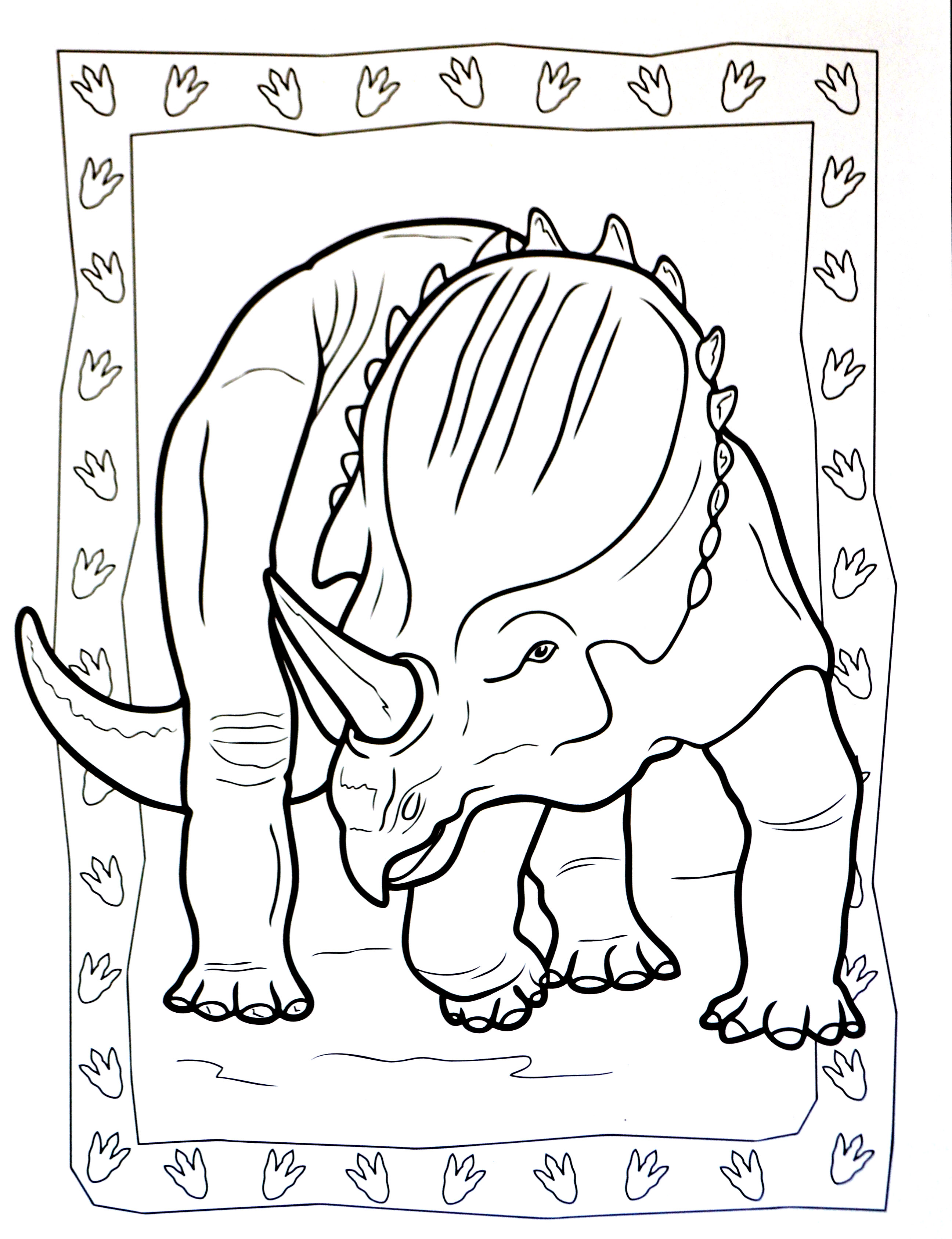 Triceratops para imprimir e colorir