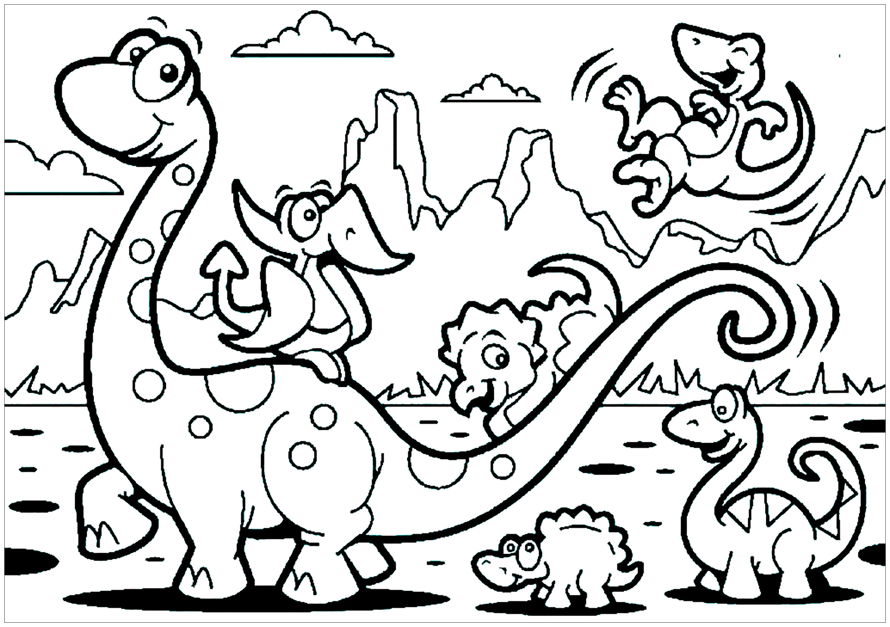 Coloriage Dinossauros - Dinossauros - Just Color Crianças : Páginas para  colorir para crianças
