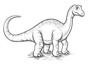 Livro para colorir Diplodocus