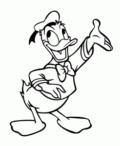 Coloração simples do Pato Donald