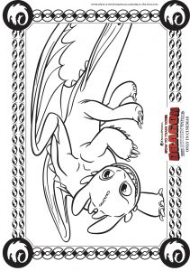 Página de Dragões 3 para colorir e imprimir para crianças : Krokmou