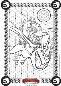 Página de Dragões 3 para colorir e imprimir para crianças : Astrid