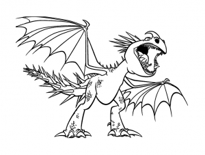 Desenho gratuito de Dragões para descarregar e colorir