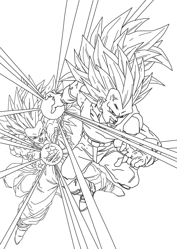 Dibujos para colorear de dragon-ball-z para imprimir y colorear