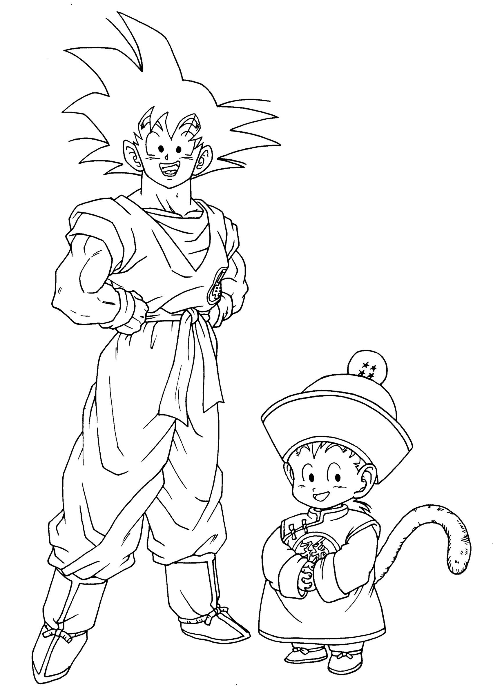 Desenhos do Dragon Ball Z para Imprimir e Colorir