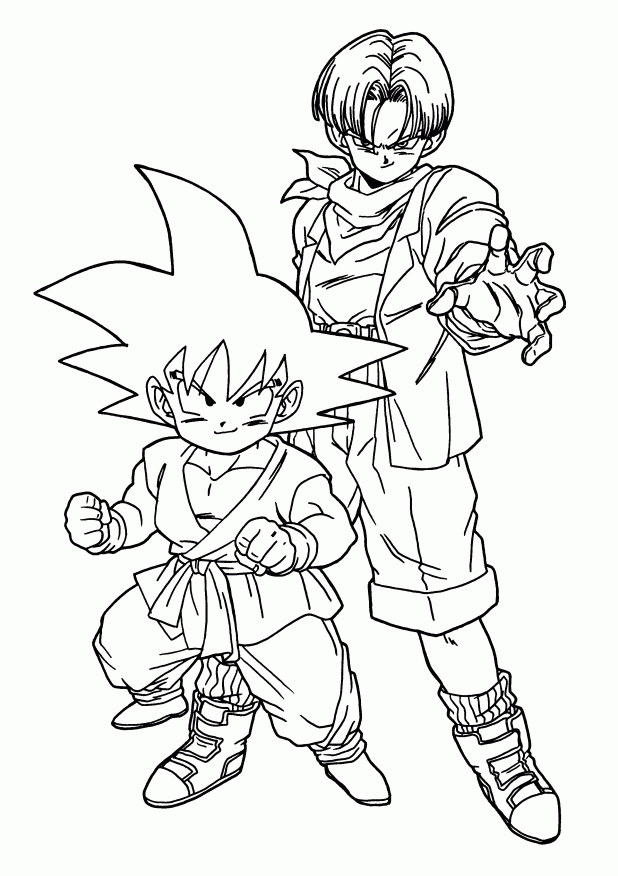 Desenhos simples para colorir para crianças de dragon-ball-z, grátis, para  baixar - Dragon Ball Z - Just Color Crianças : Páginas para colorir para  crianças