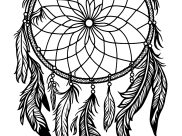 Páginas de Dreamcatchers para colorir e imprimir para crianças