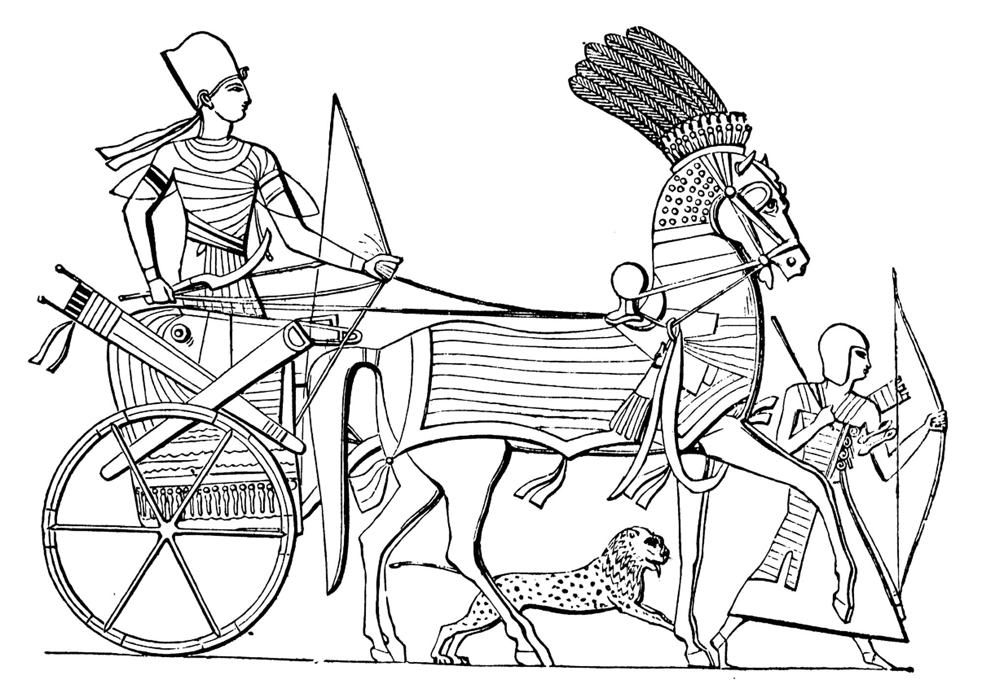 Egipto Antique Trolley para ser colorido