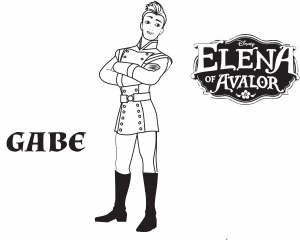 gabe (Página de Elena Avalor para colorir para crianças)