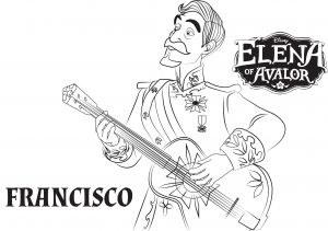 francisco (Página de Elena Avalor para colorir para crianças)