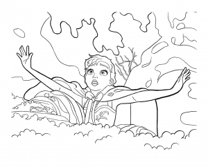 Coloriage de Elsa (a rainha da neve) à télécharger