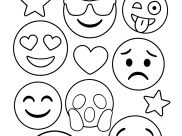 Páginas de Emoji para colorir e imprimir para crianças