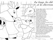 Páginas de Fable de la Fontaine para colorir e imprimir para crianças
