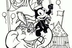 Páginas de Felix o gato para colorir e imprimir para crianças